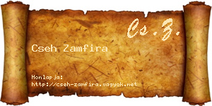 Cseh Zamfira névjegykártya